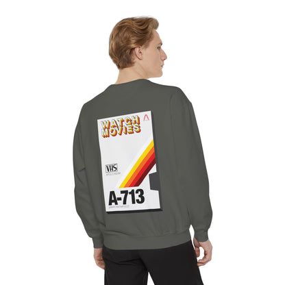 Watch Movies Retro Sweatshirt by Watch With Apollo, retro movie crewneck, view 43