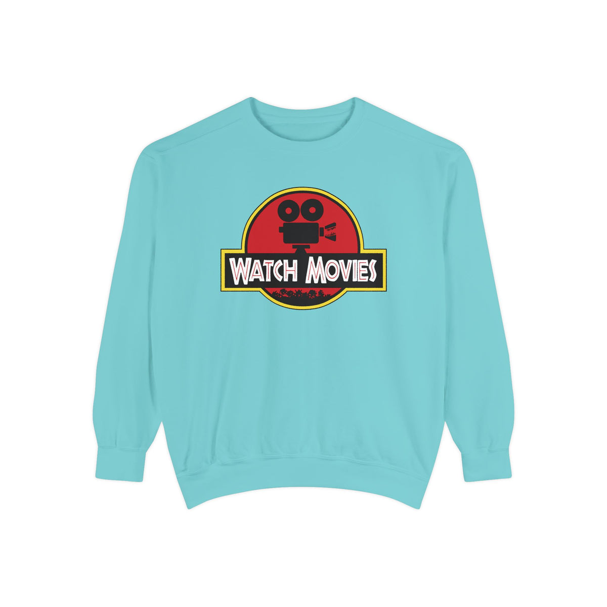 Find A Way To Watch Movies Sweatshirt by Watch With Apollo, dinosaur movie parody sweatshirt, view 4