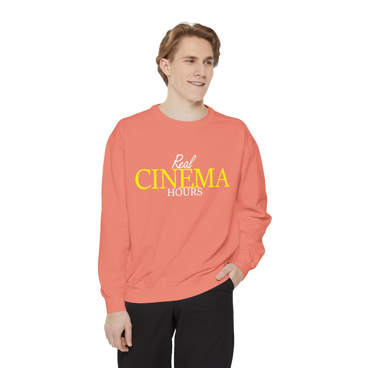 Real Cinema Hours Sweatshirt by Watch With Apollo, movie theater crewneck, view 12