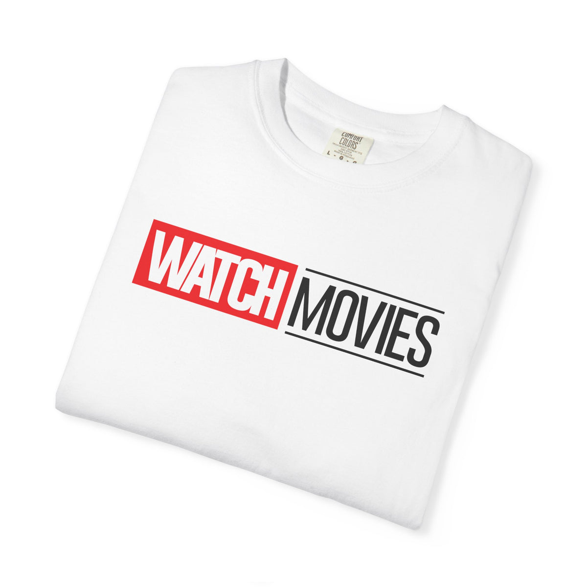 Watch Movies Super Variant Tee by Watch With Apollo, Comfort Colors garment-dyed movie T-shirt, view 3