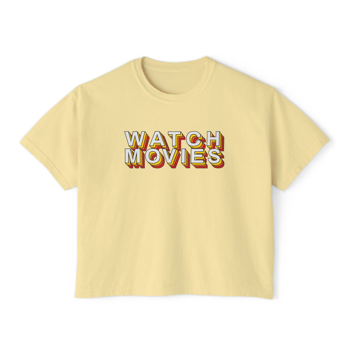 Watch Movies Retro Boxy Tee by Watch With Apollo, women's retro movie boxy tee, view 8