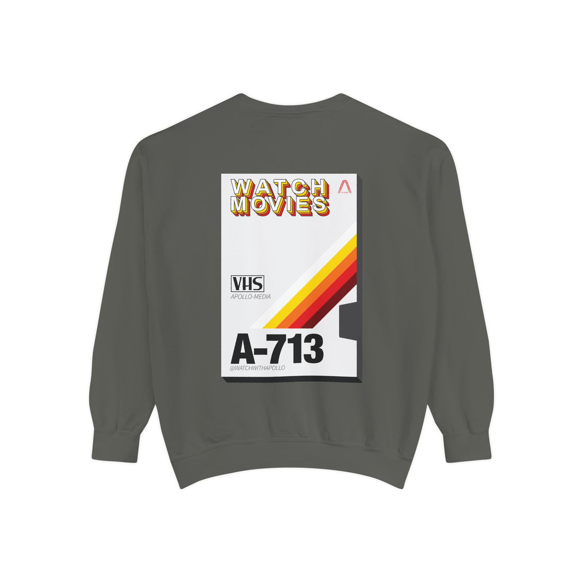 Watch Movies Retro Sweatshirt by Watch With Apollo, retro movie crewneck, view 44