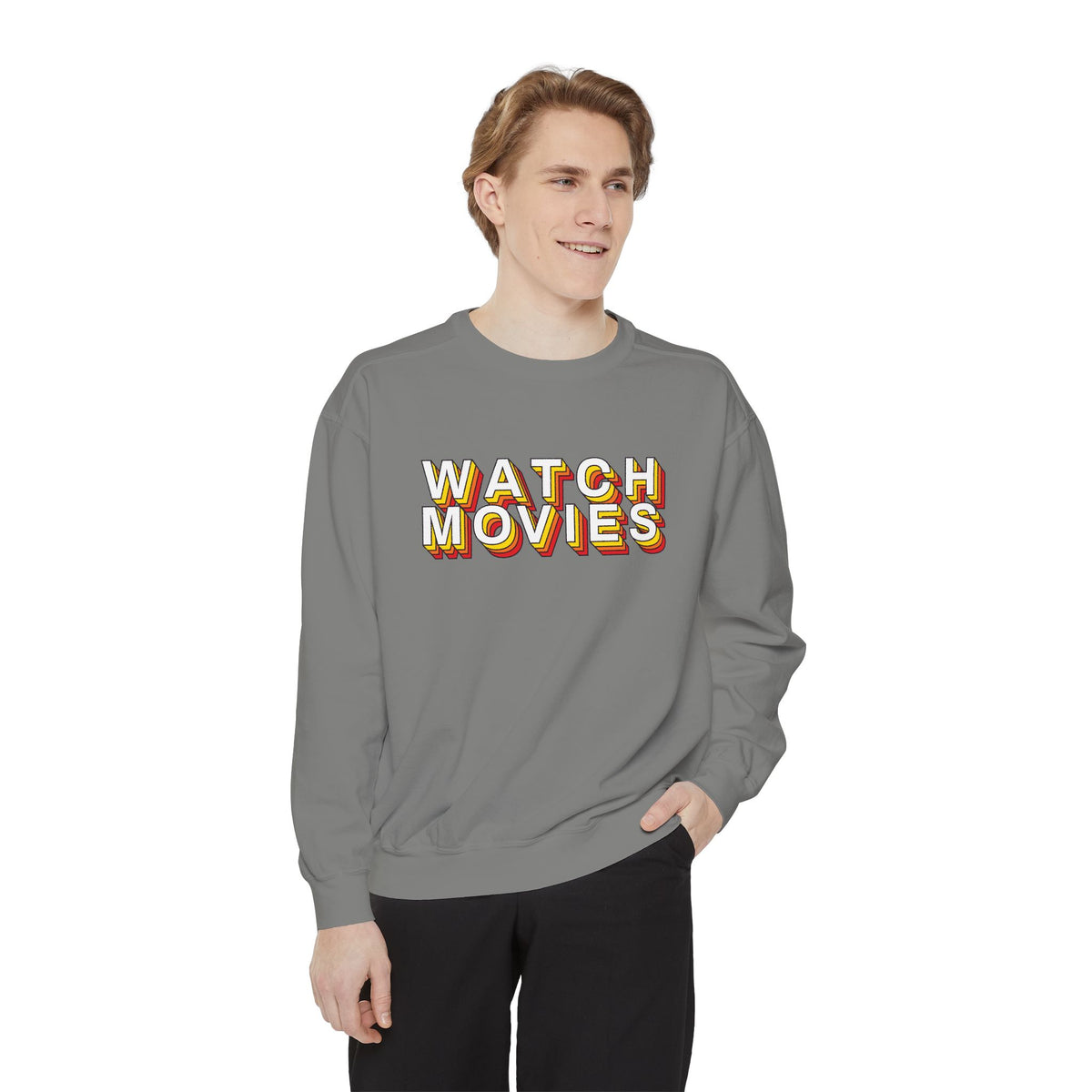 Watch Movies Retro Sweatshirt by Watch With Apollo, retro movie crewneck, view 46