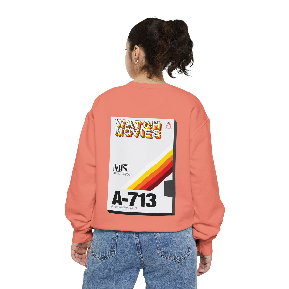 Watch Movies Retro Sweatshirt by Watch With Apollo, retro movie crewneck, view 41