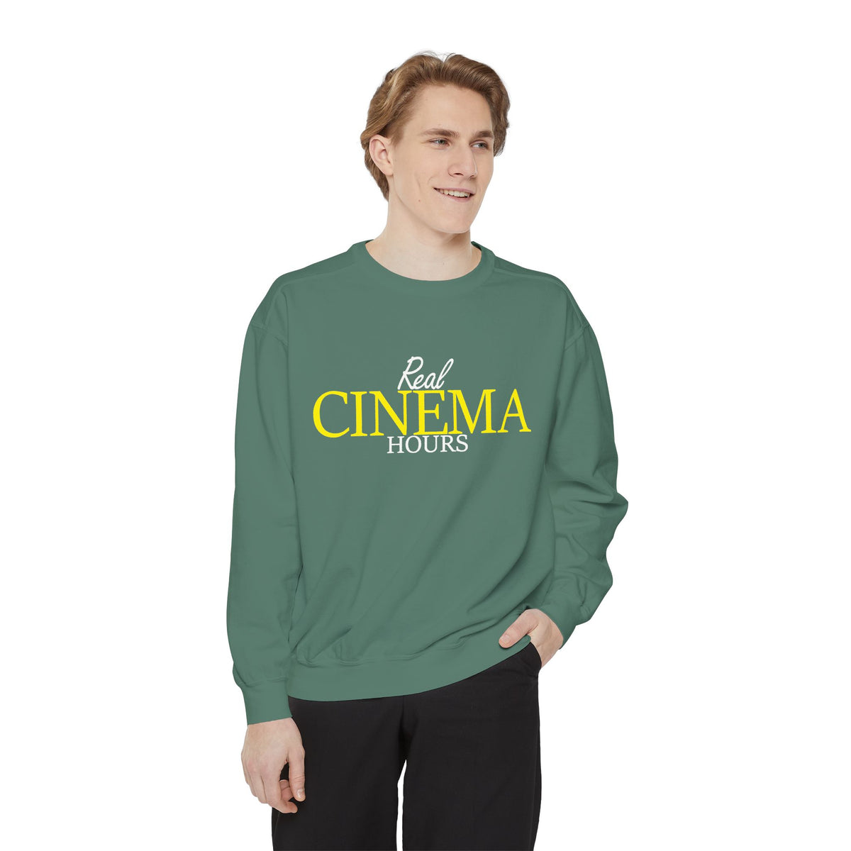 Real Cinema Hours Sweatshirt by Watch With Apollo, movie theater crewneck, view 9