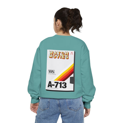 Watch Movies Retro Sweatshirt by Watch With Apollo, retro movie crewneck, view 57