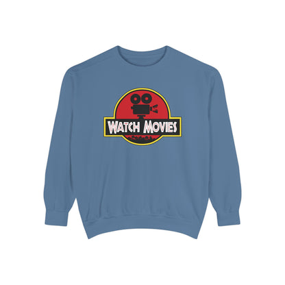 Find A Way To Watch Movies Sweatshirt by Watch With Apollo, dinosaur movie parody sweatshirt, view 7