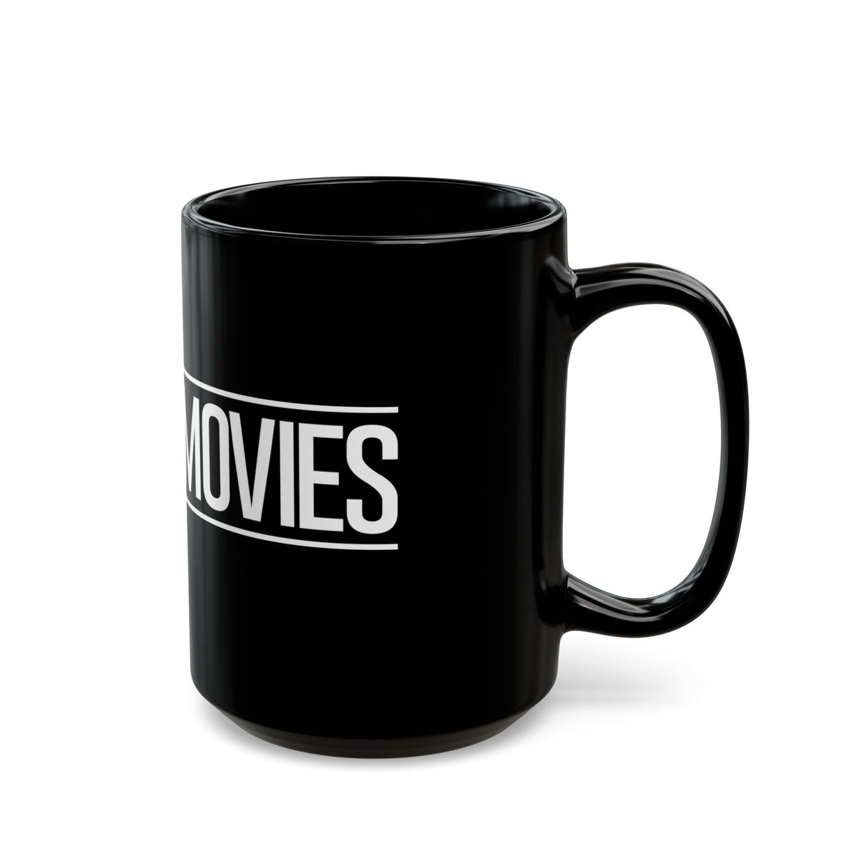 Watch Movies Phase One Black Mug by Watch With Apollo, superhero movie parody mug, view 6