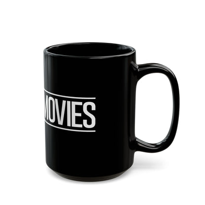 Watch Movies Phase One Black Mug by Watch With Apollo, superhero movie parody mug, view 6
