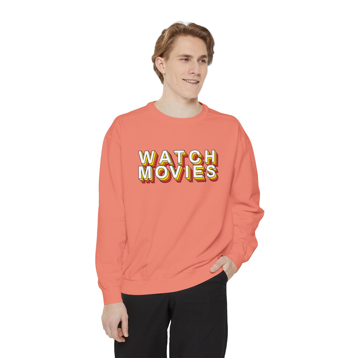 Watch Movies Retro Sweatshirt by Watch With Apollo, retro movie crewneck, view 38