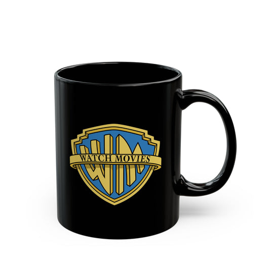 Watch Movies Brother Black Mug by Watch With Apollo, classic Hollywood studio parody mug