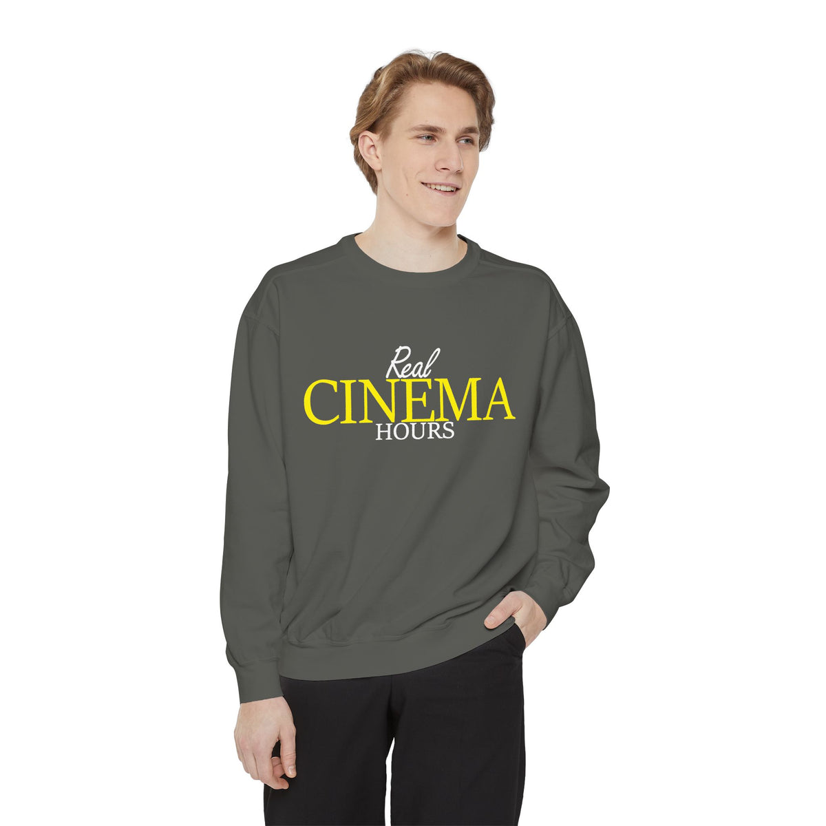 Real Cinema Hours Sweatshirt by Watch With Apollo, movie theater crewneck, view 13