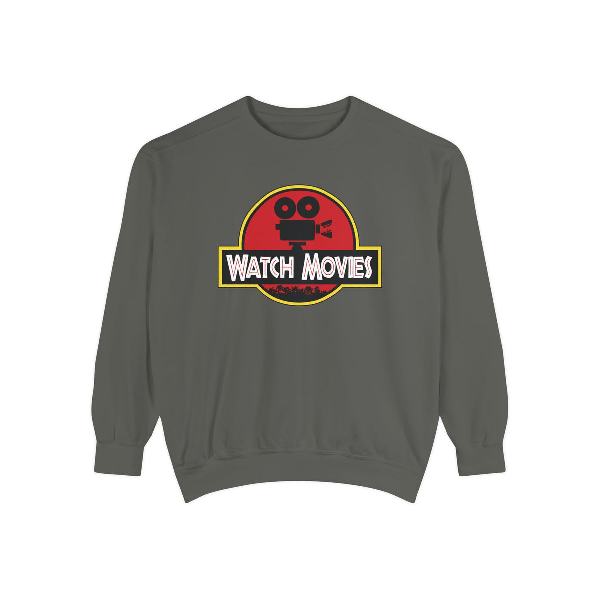 Find A Way To Watch Movies Sweatshirt by Watch With Apollo, dinosaur movie parody sweatshirt, view 2