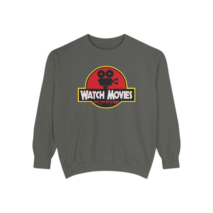 Find A Way To Watch Movies Sweatshirt by Watch With Apollo, dinosaur movie parody sweatshirt, view 2