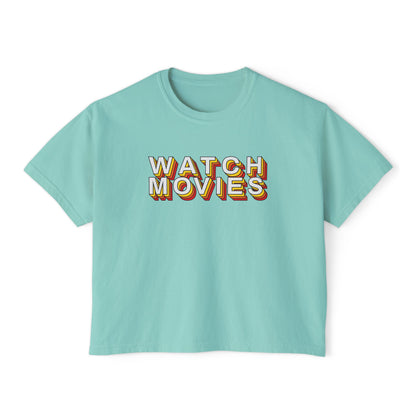 Watch Movies Retro Boxy Tee by Watch With Apollo, women's retro movie boxy tee, view 5