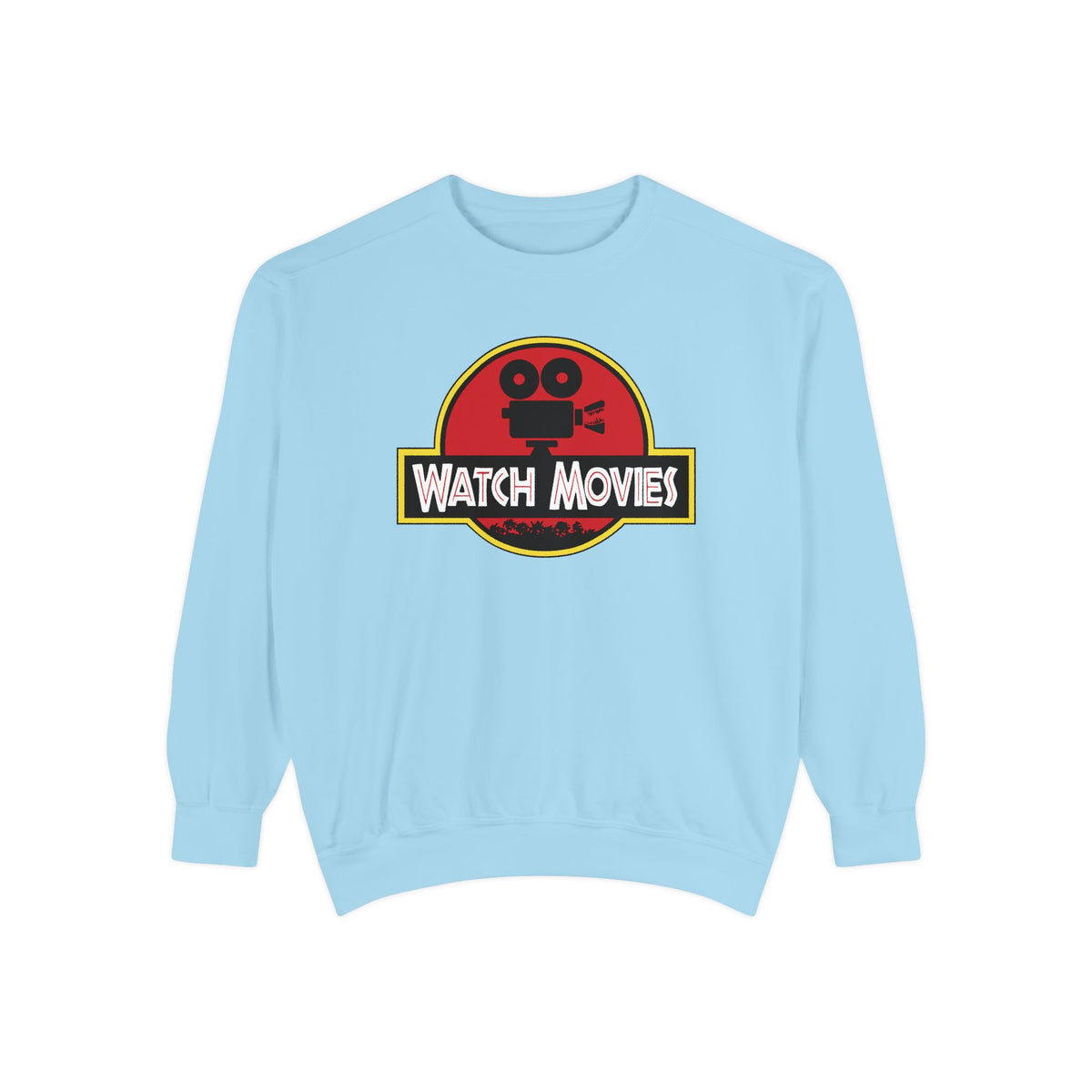 Find A Way To Watch Movies Sweatshirt by Watch With Apollo, dinosaur movie parody sweatshirt, view 5