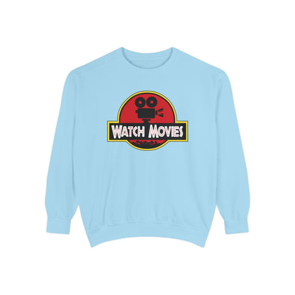 Find A Way To Watch Movies Sweatshirt by Watch With Apollo, dinosaur movie parody sweatshirt, view 5