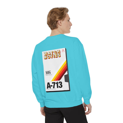 Watch Movies Retro Sweatshirt by Watch With Apollo, retro movie crewneck, view 33