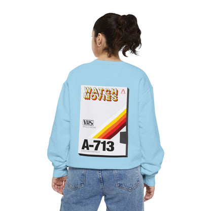Watch Movies Retro Sweatshirt by Watch With Apollo, retro movie crewneck, view 16