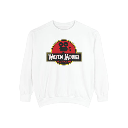 Find A Way To Watch Movies Sweatshirt by Watch With Apollo, dinosaur movie parody sweatshirt