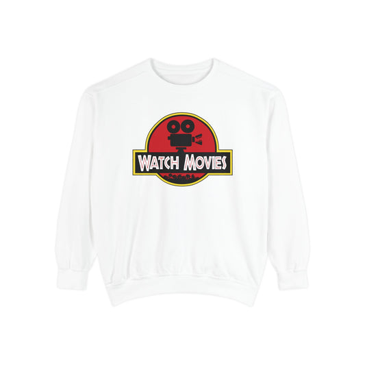 Find A Way To Watch Movies Sweatshirt by Watch With Apollo, dinosaur movie parody sweatshirt