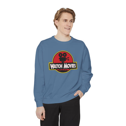 Find A Way To Watch Movies Sweatshirt by Watch With Apollo, dinosaur movie parody sweatshirt, view 15