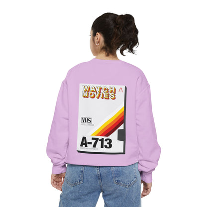 Watch Movies Retro Sweatshirt by Watch With Apollo, retro movie crewneck, view 36