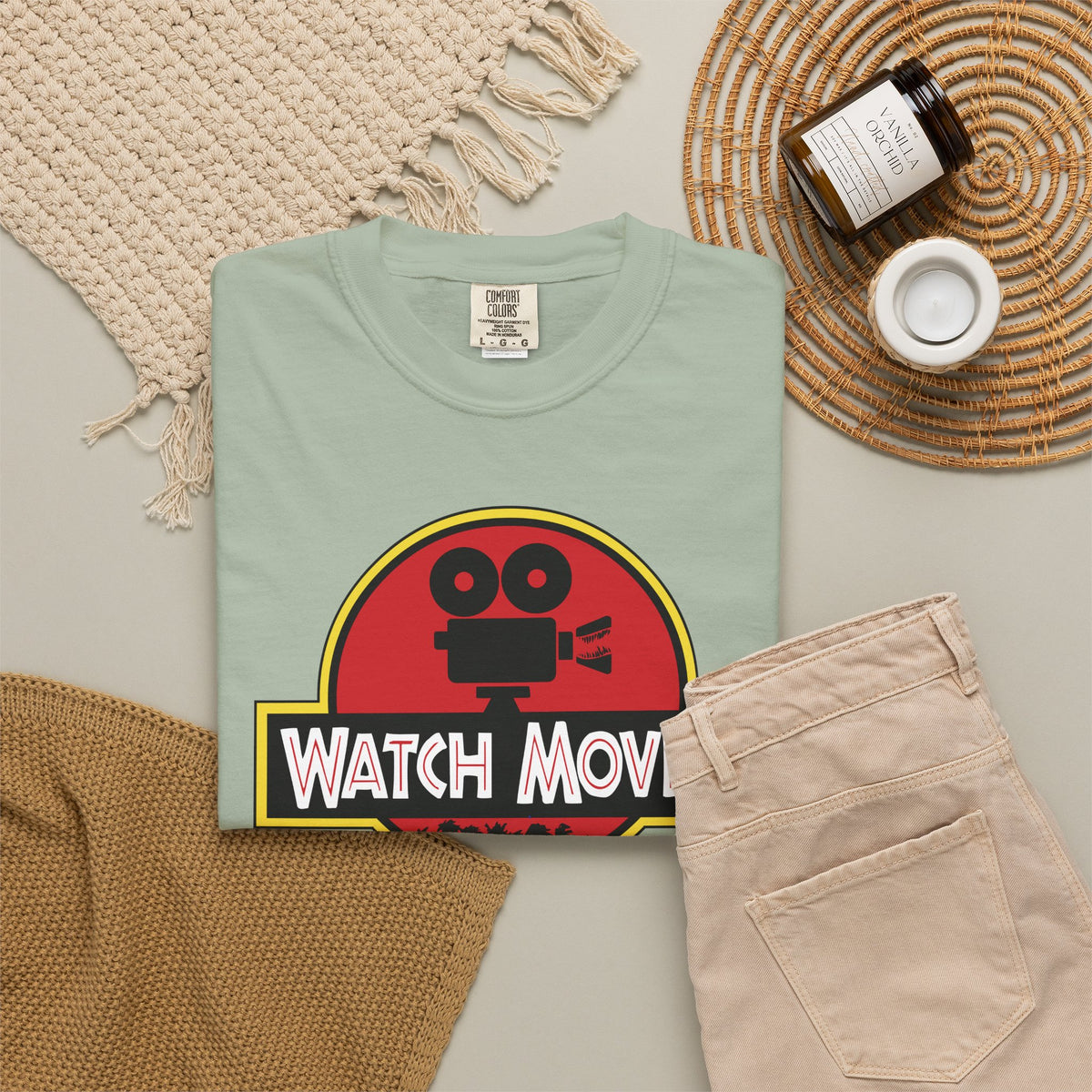 Find A Way To Watch Movies Tee by Watch With Apollo, Comfort Colors garment-dyed movie T-shirt, view 20