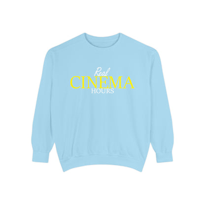 Real Cinema Hours Sweatshirt by Watch With Apollo, movie theater crewneck, view 2