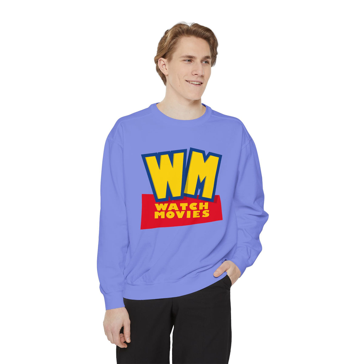 Watch Movies Toy Box Sweatshirt by Watch With Apollo, animated movie parody sweatshirt, view 13
