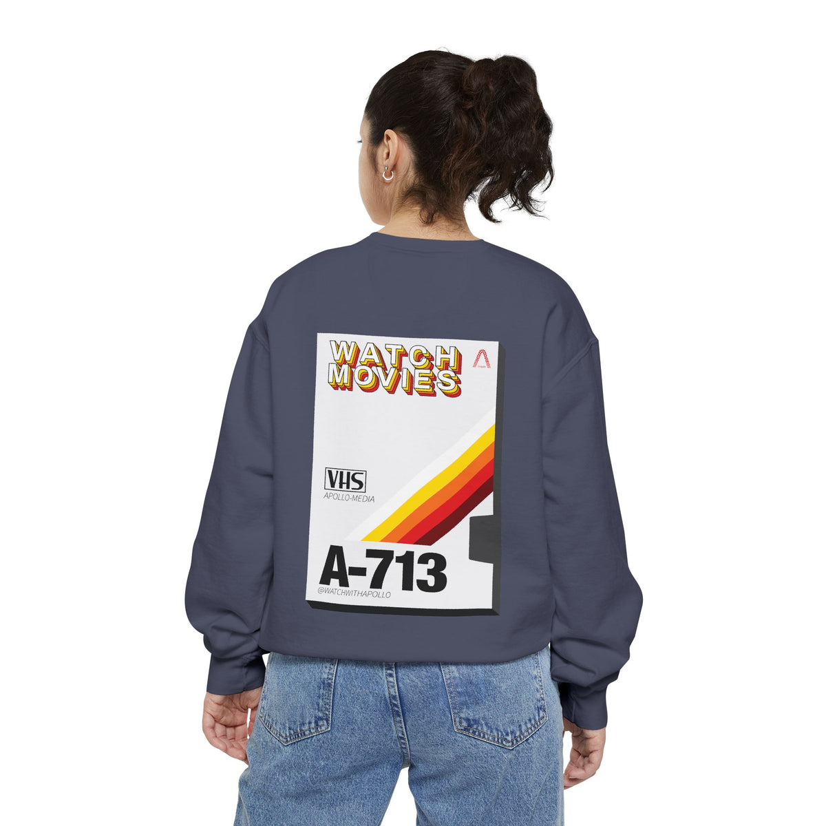 Watch Movies Retro Sweatshirt by Watch With Apollo, retro movie crewneck, view 61