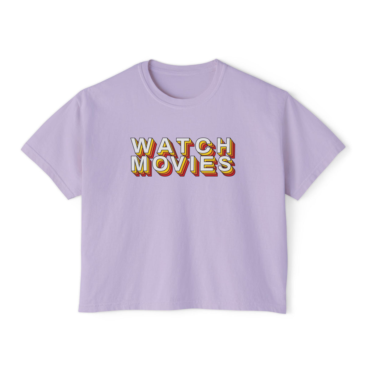 Watch Movies Retro Boxy Tee by Watch With Apollo, women's retro movie boxy tee, view 7