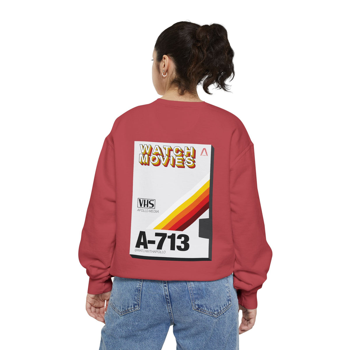 Watch Movies Retro Sweatshirt by Watch With Apollo, retro movie crewneck, view 65