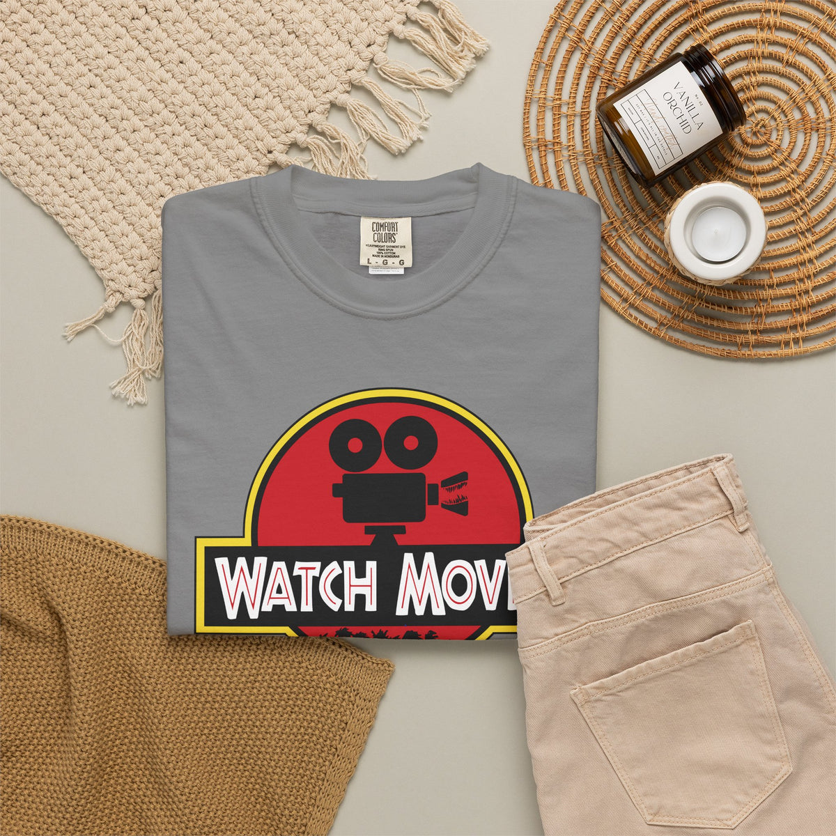 Find A Way To Watch Movies Tee by Watch With Apollo, Comfort Colors garment-dyed movie T-shirt, view 18