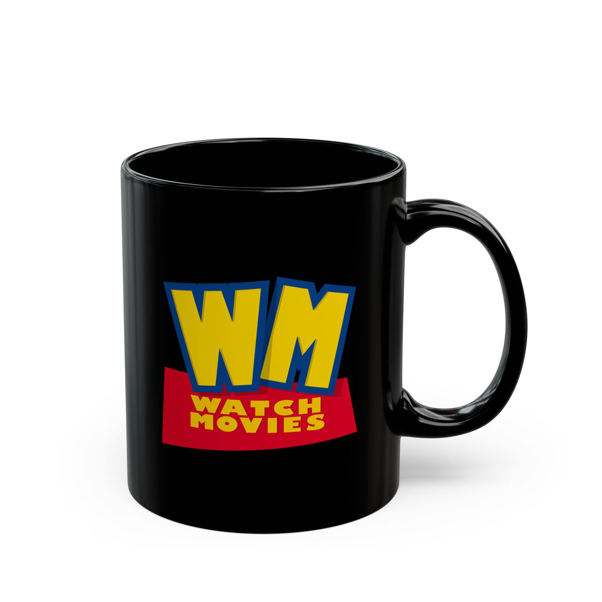 Watch Movies Toy Box Black Mug by Watch With Apollo, animated movie parody mug