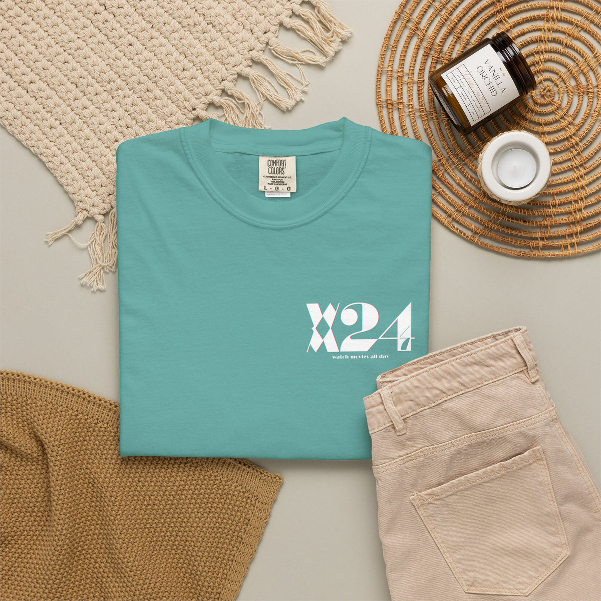 Watch Movies All Day Tee by Watch With Apollo, Comfort Colors garment-dyed movie T-shirt, view 10