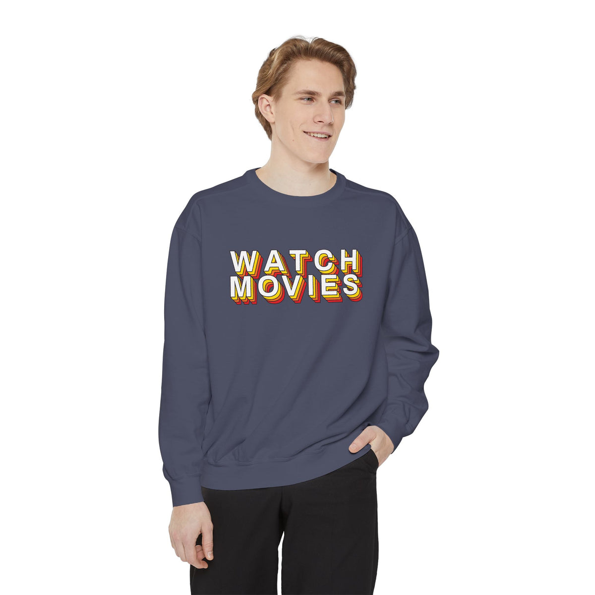 Watch Movies Retro Sweatshirt by Watch With Apollo, retro movie crewneck, view 58