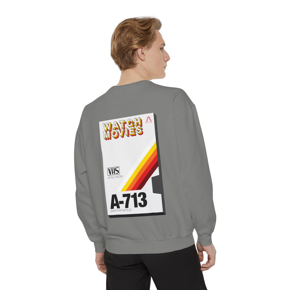 Watch Movies Retro Sweatshirt by Watch With Apollo, retro movie crewneck, view 47
