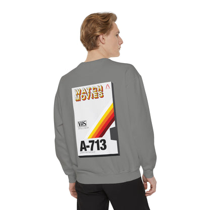 Watch Movies Retro Sweatshirt by Watch With Apollo, retro movie crewneck, view 47