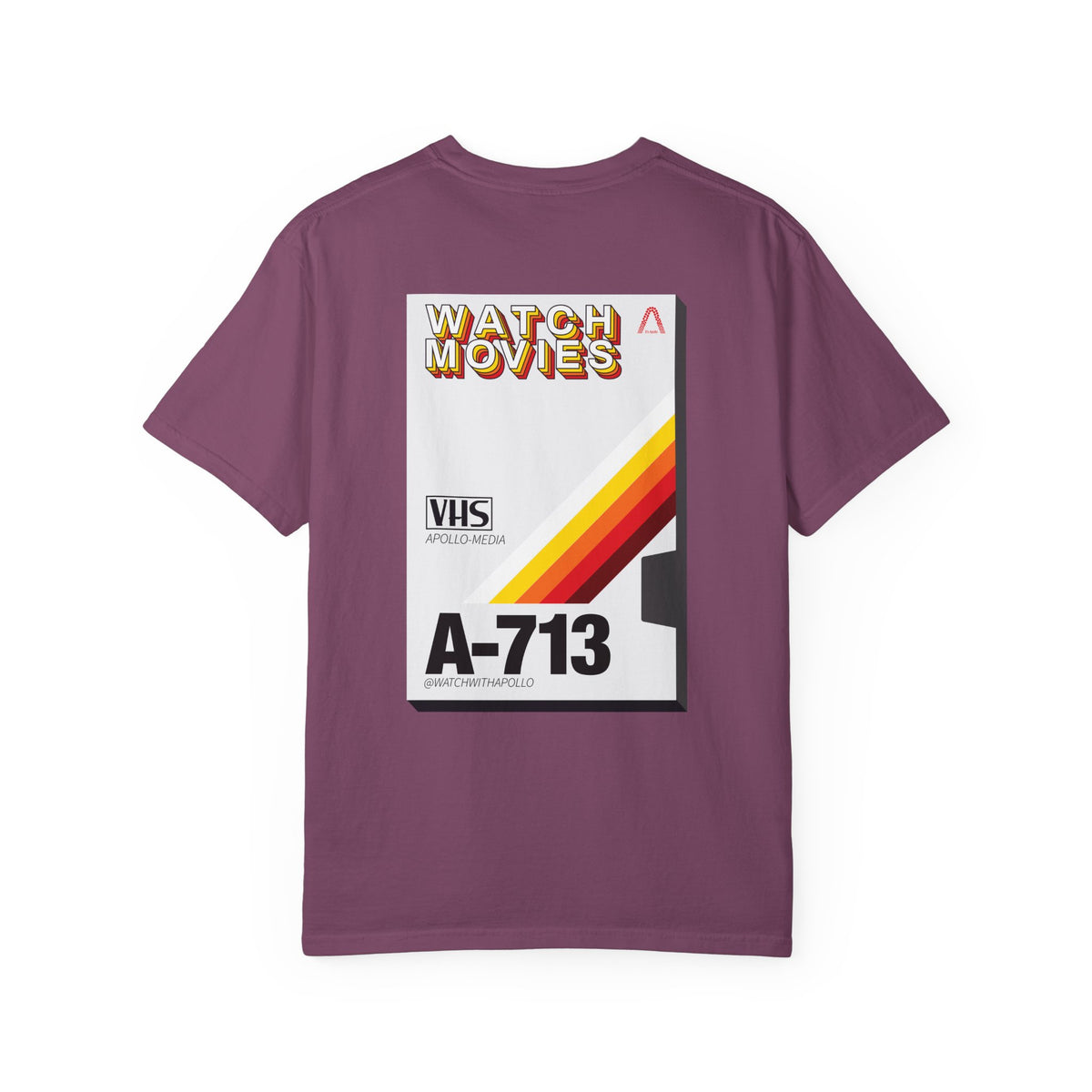 Watch Movies Retro Tee by Watch With Apollo, retro movie lover t-shirt, view 23