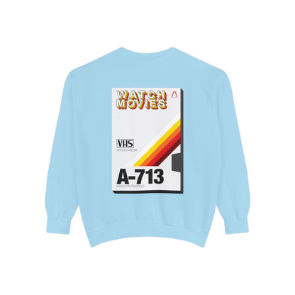 Watch Movies Retro Sweatshirt by Watch With Apollo, retro movie crewneck, view 15