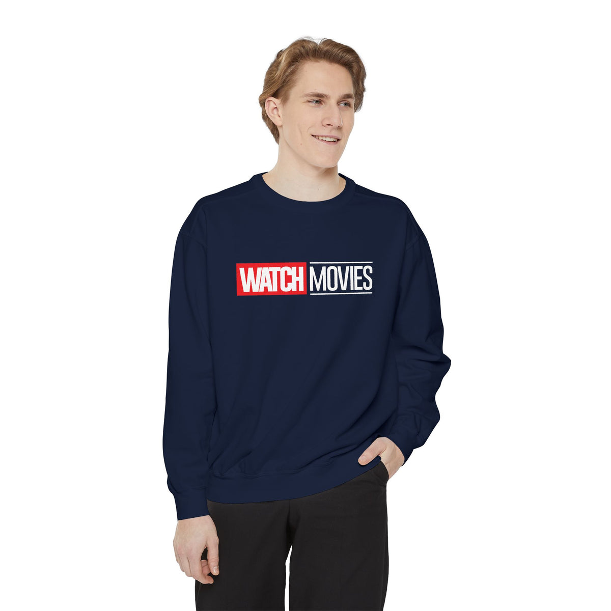 Watch Movies Phase One Sweatshirt by Watch With Apollo, superhero movie parody sweatshirt, view 6