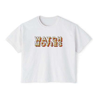 Watch Movies Retro Boxy Tee by Watch With Apollo, women's retro movie boxy tee, view 2