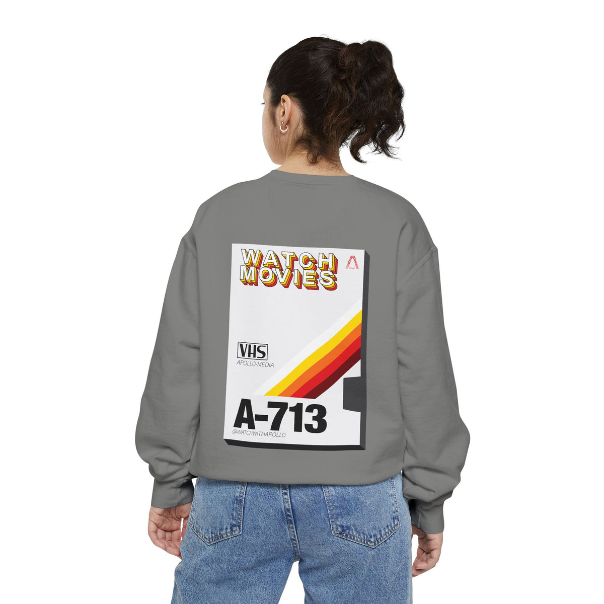 Watch Movies Retro Sweatshirt by Watch With Apollo, retro movie crewneck, view 49