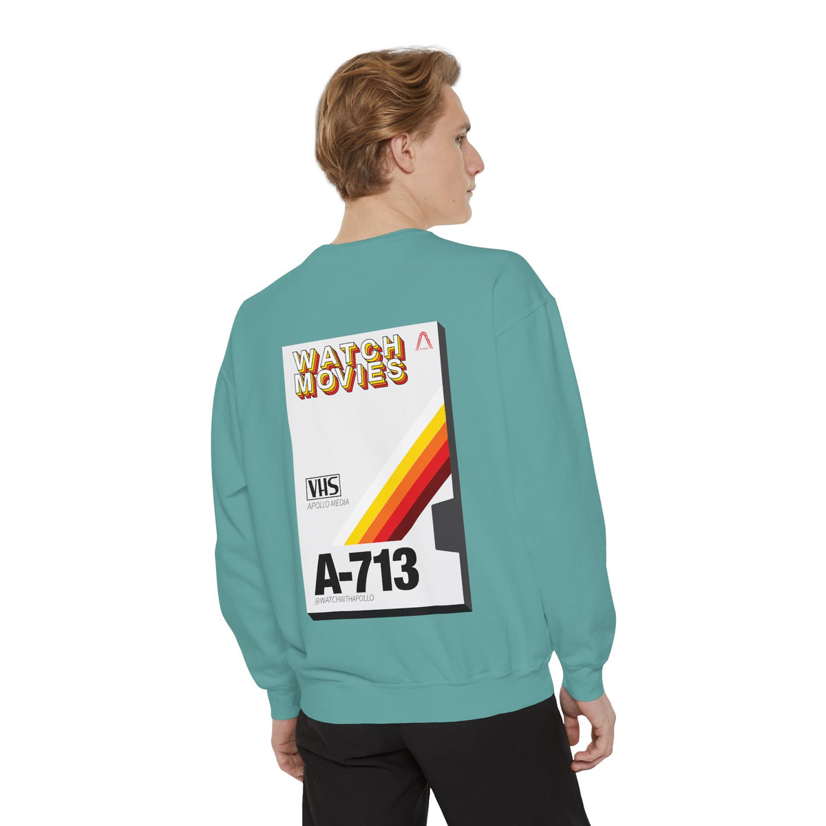 Watch Movies Retro Sweatshirt by Watch With Apollo, retro movie crewneck, view 55