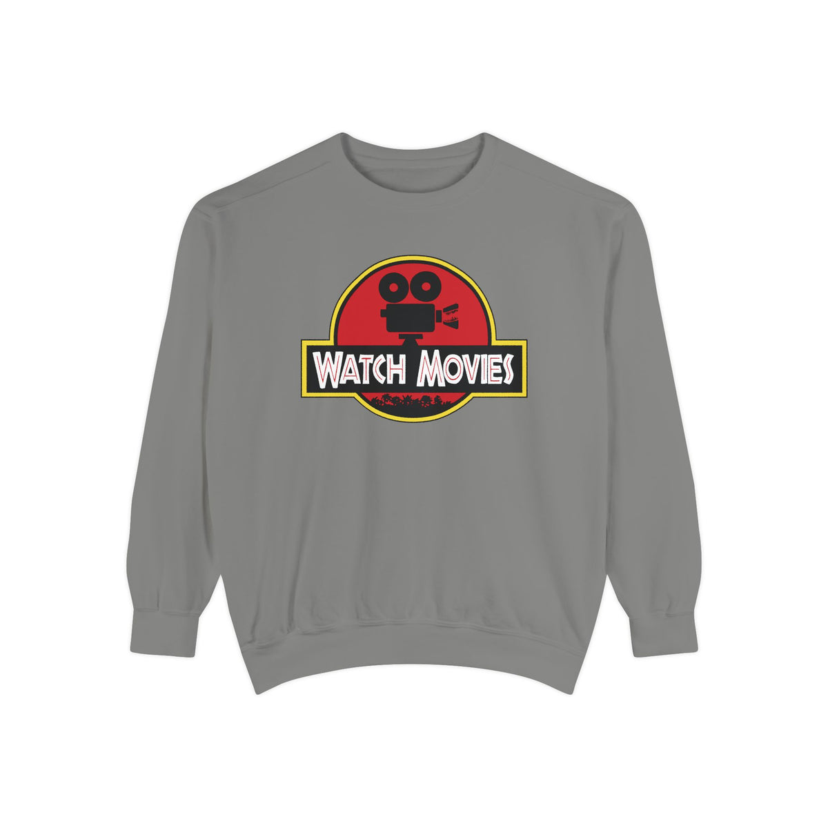Find A Way To Watch Movies Sweatshirt by Watch With Apollo, dinosaur movie parody sweatshirt, view 3