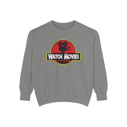 Find A Way To Watch Movies Sweatshirt by Watch With Apollo, dinosaur movie parody sweatshirt, view 3