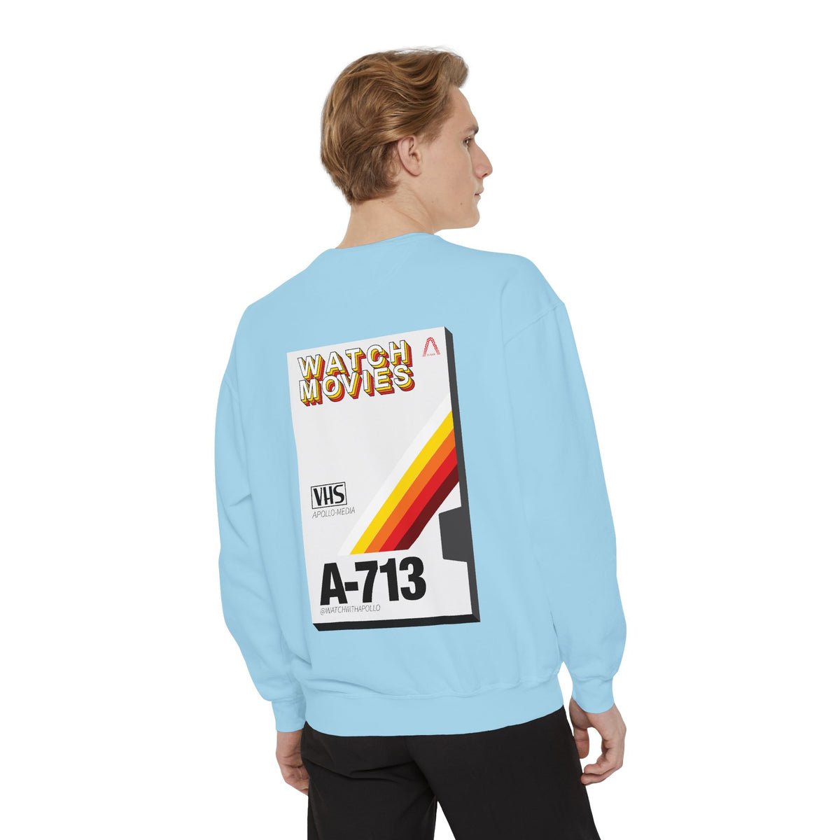 Watch Movies Retro Sweatshirt by Watch With Apollo, retro movie crewneck, view 17