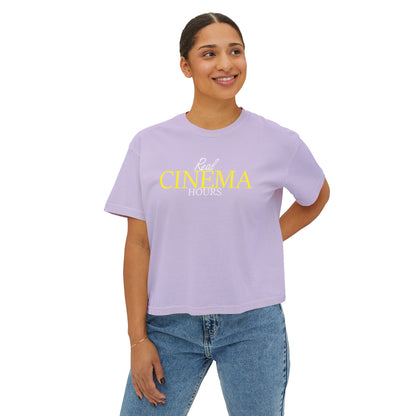 Real Cinema Hours Boxy Tee by Watch With Apollo, women's movie theater boxy tee, view 10