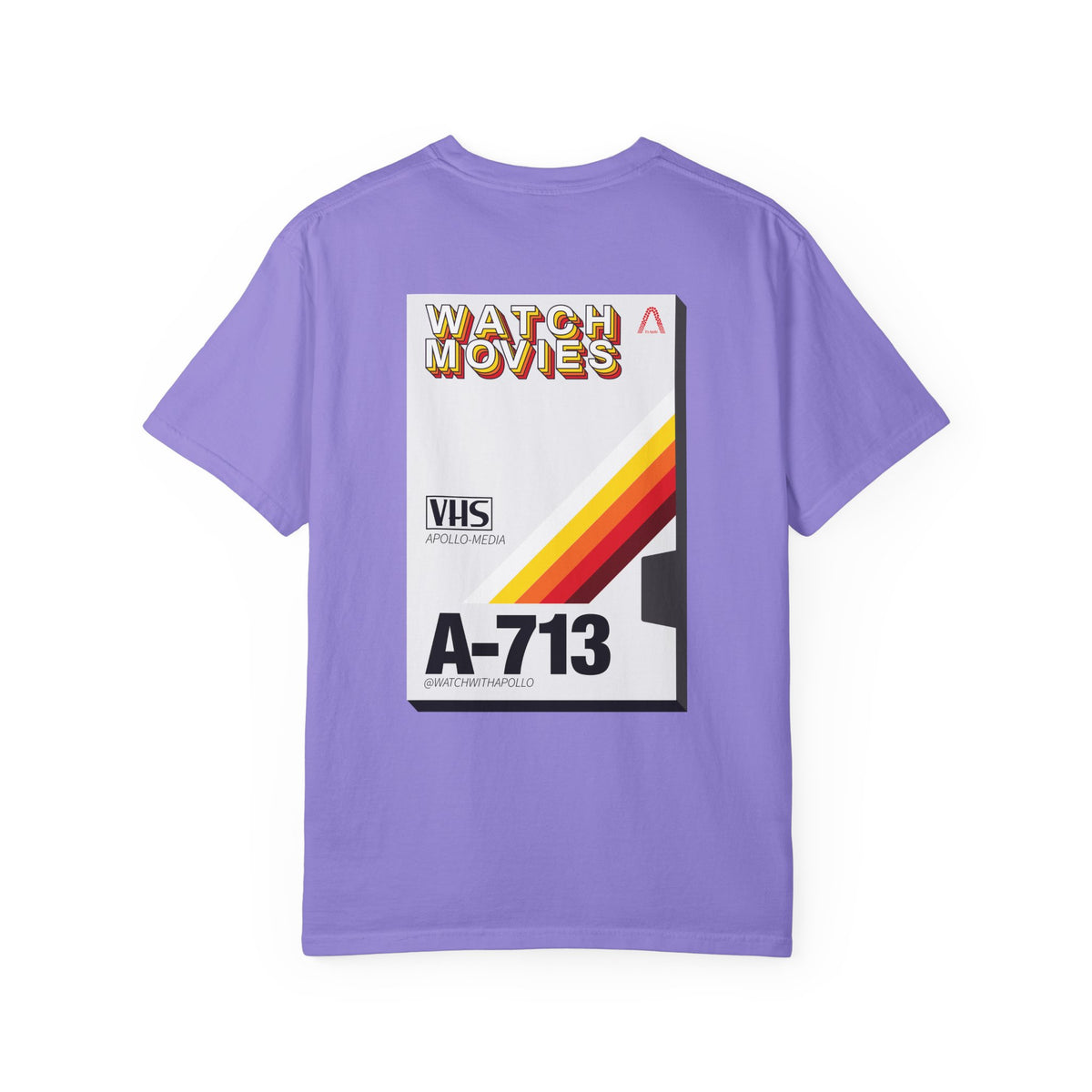 Watch Movies Retro Tee by Watch With Apollo, retro movie lover t-shirt, view 48